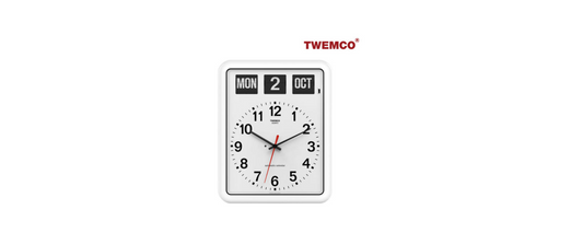 Timeless Elegance: TWEMCO BQ-12A White Calendar Wall Clock