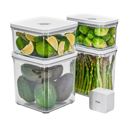 VAKUEN Premium Food Storage Containers 4P: Keep Your Food Fresh & Organized