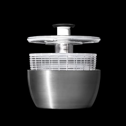 OXO 굿 그립스 스테인리스 스틸 샐러드 스피너, 6.34Qt.