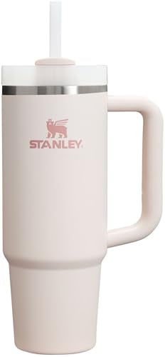 Stanley Quencher H2.0 Tumbler with Handle and Straw 30 oz | Flowstate 3-Position Lid | Cup Holder Compatible for Travel | Insulated Stainless Steel Cup | BPA-Free | Frost