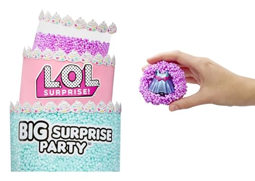 LOL Surprise Big Party With 4 Collectible Dolls, 40+ Surprises, 100 Value, 6 Unboxing Experiences, Fashions, Sand, Gel Crush, Shell Smash, Fluff, Party Confetti, Crunch Beads, Gift for Girls