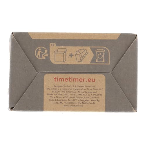 TIME TIMER Home MOD - 60 Minute Kids Visual Timer Home Edition - for Homeschool Supplies Study Tool, Timer for Kids Desk, Office Desk and Meetings with Silent Operation (Lake Day Blue)