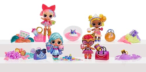 LOL Surprise Big Party With 4 Collectible Dolls, 40+ Surprises, 100 Value, 6 Unboxing Experiences, Fashions, Sand, Gel Crush, Shell Smash, Fluff, Party Confetti, Crunch Beads, Gift for Girls
