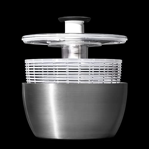 OXO 굿 그립스 스테인리스 스틸 샐러드 스피너, 6.34Qt.
