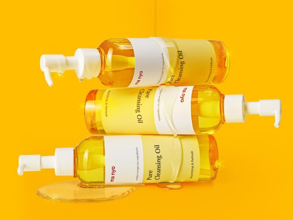 MANYO FACTORY 퓨어 클렌징 오일 6.7 fl oz (200ml) 한국산 세안제, 블랙헤드 녹이기, 아르간 오일 함유 데일리 메이크업 제거, 여성용