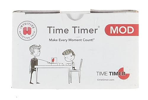 TIME TIMER MOD (Charcoal), A Visual Countdown 60 Minute Timer for Classrooms, Meetings, Kids and Adults Office and Homeschooling Tool with Silent Operation and Interchangeable Silicone Cover