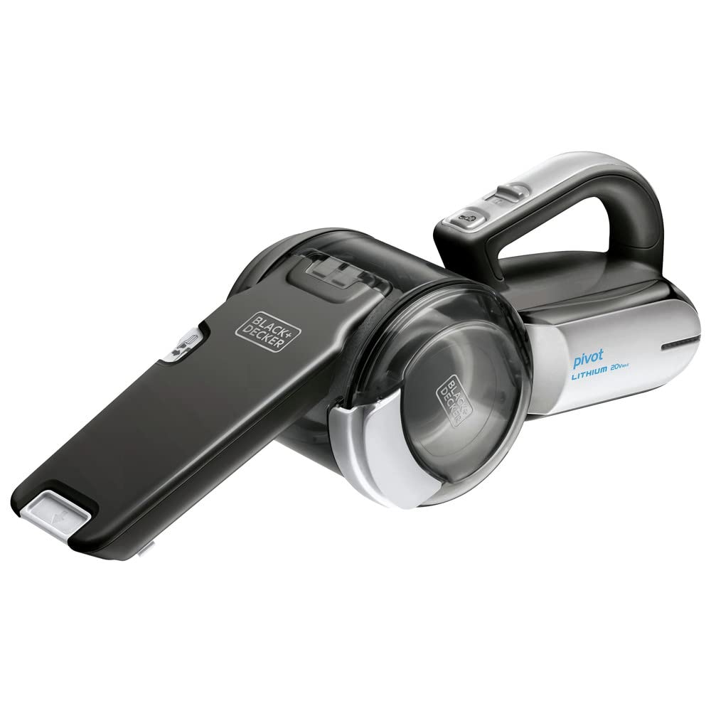 BLACK+DECKER dustbuster PIVOT VAC 코드리스 핸드헬드 진공 청소기, 틈새 도구 및 피벗 노즐이 있는 가정 및 자동차 진공 청소기(BDH2000PL)