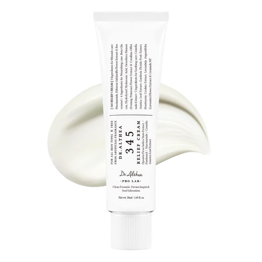 Dr.Althea 345 Relief Cream | Daily Face Moisturizer | Blemish Relief Care | Soothing Recovery & Moisture with Niacinamide, Panthenol | Korean Vegan Skin Care for All Skin Types | 1.7 Fl Oz (Pack of 1)