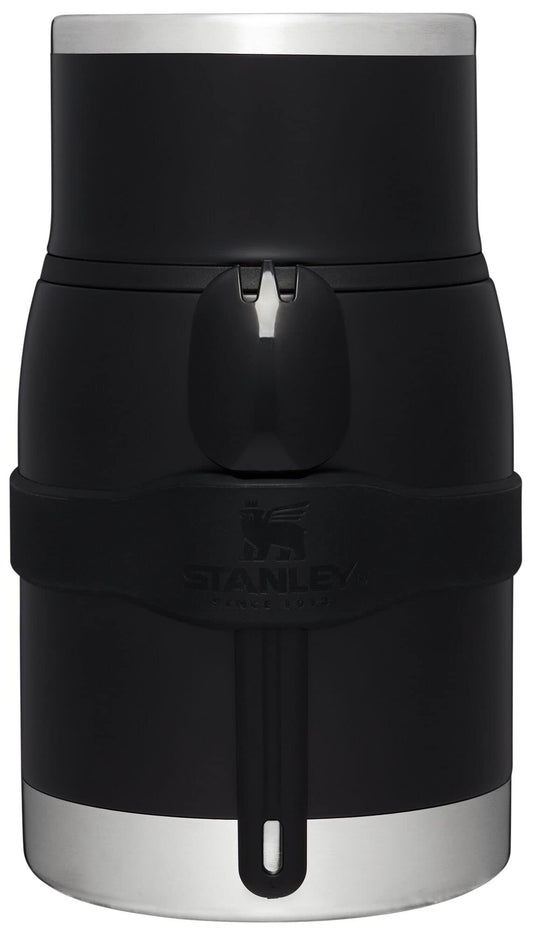 Stanley Adventure To-Go Food Jar and Spork 24 oz | Vacuum Insulated Thermos Food Container | Wide Mouth Screw On Lid | Stainless Steel | BPA-Free | Black Glow