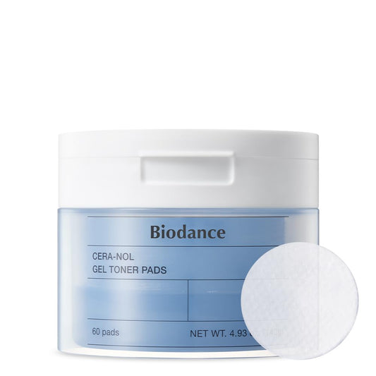 Biodance Cera-nol Gel Toner Pads | Hydrating, Soothing Korean Toner Pads for Sensitive Skin | 4.93 fl.oz.(140g), 60Pads