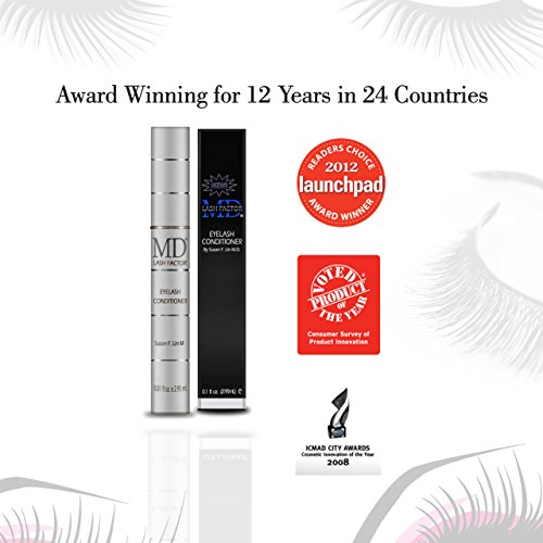 MD Lash Factor Eyelash Growth Serum | Enhances Your Natural Lashes For A Fuller, Longer & Denser Look | Eyelashs Enhancer for Women | 0.05 fl. oz e 1.5 ml - 6 Week supply