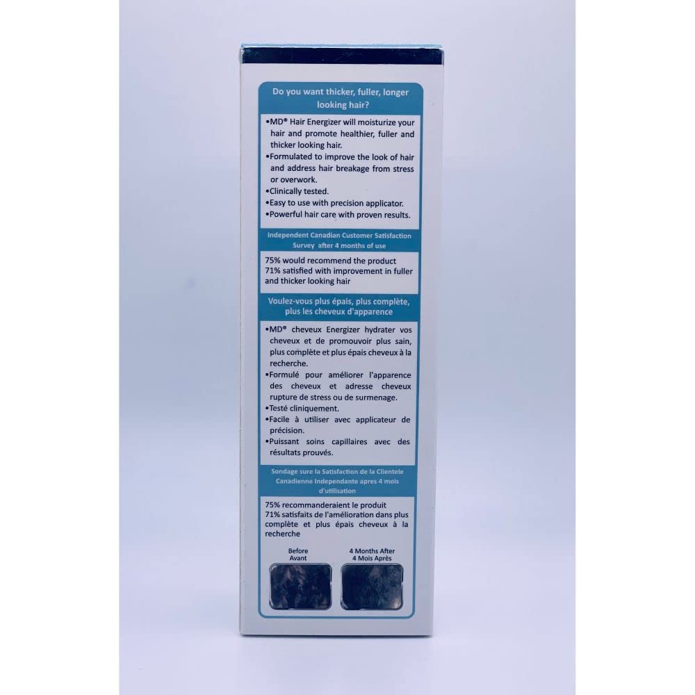 MD Factor Natural Hair Growth Serum | Follicle Energizer Serum - 모낭을 자극하여 두껍고 풍성한 머리카락을 생성하여 얇아지는 머리카락과 탈모를 예방합니다(튜브당 30일 공급)
