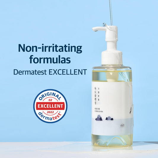 ROUND LAB 1025 Dokdo Cleansing Oil 6.76 Fl Oz, Facial Oil Cleanser for Face, Deep Pore Cleansing, Makeup Blackhead Impurities Remover, Easy to Wash Off No Oily Residue, Korean Skin Care