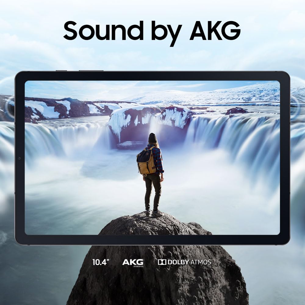 SAMSUNG Galaxy Tab S6 Lite 10.4" 128GB Android Tablet, LCD Screen, S Pen Included, Slim Metal Design, AKG Dual Speakers, 8MP Rear Camera, Long Lasting Battery, US Version, 2022, Angora Blue
