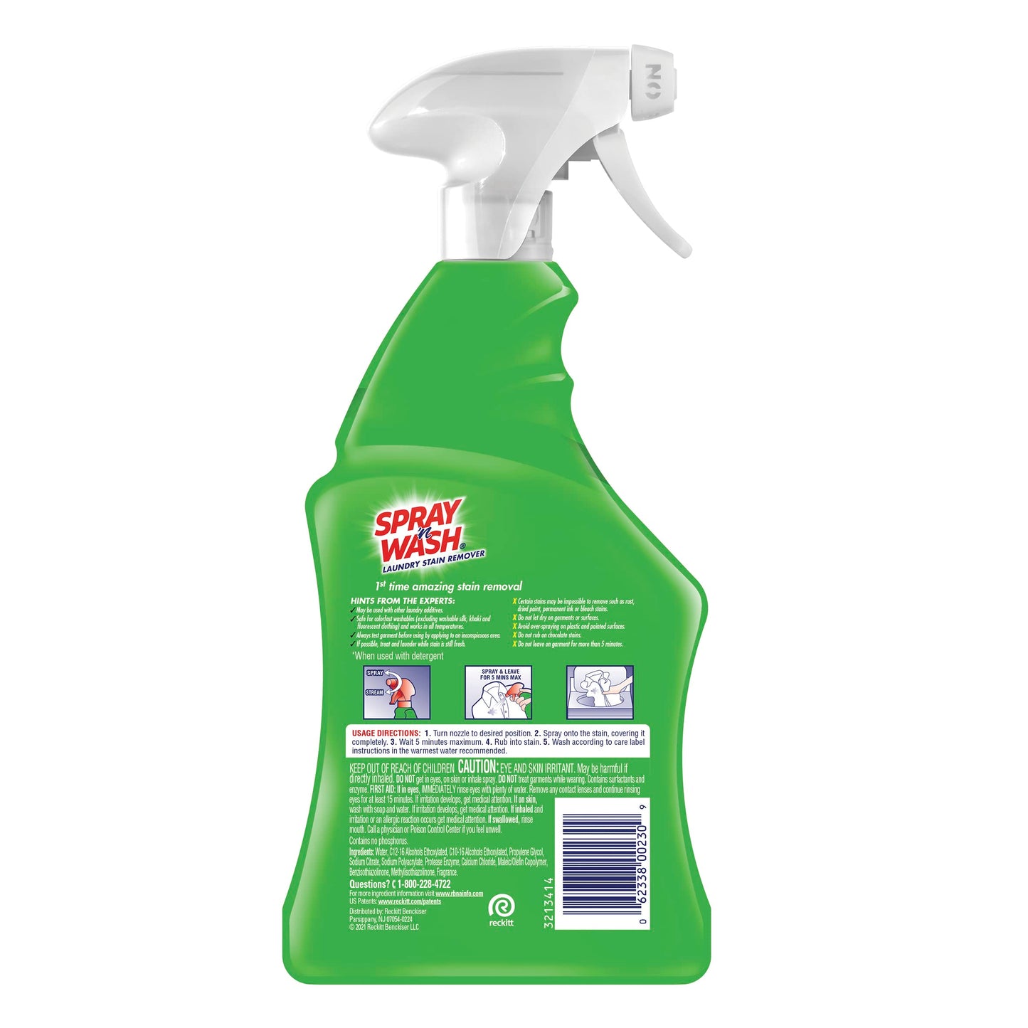 스프레이 앤 워시 사전 처리 세탁 얼룩 제거제, 22fl oz (4팩)