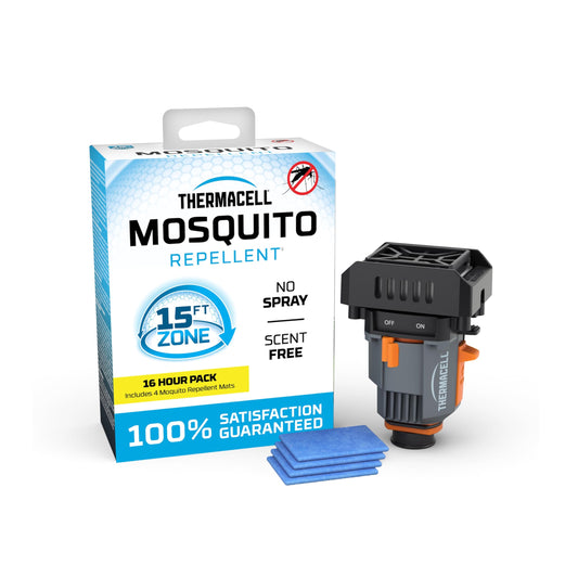 Thermacell Mosquito Backpacker Repeller, Gen 2.0 with 16 Hours of Repellent; 15 Foot Zone of Mosquito Protection; Long Lasting, Deet Free Bug Spray Alternative, Scent Free