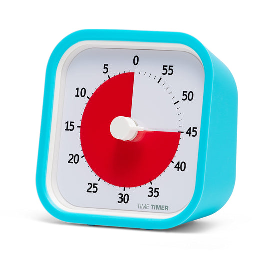 TIME TIMER 60 Minute MOD Education Edition — Visual Timer with Desktop Software for Kids Classroom Learning, Teachers Desk Clock, Study Tool and Office Meetings with Silent Operation (Sky Blue)