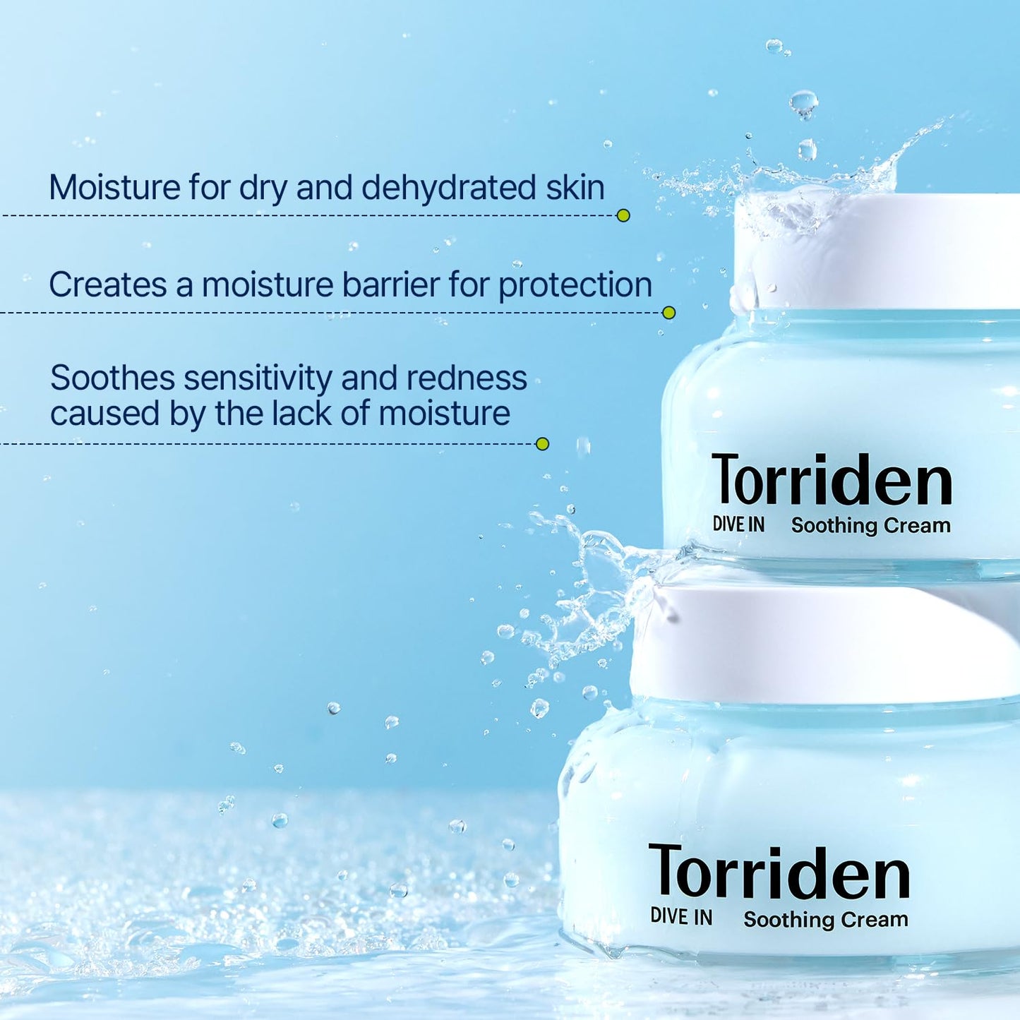 토리든 다이브인 히알루론산 진정 크림 100ml(3.38fl.oz) | 민감하고 건조한 피부를 위한 활력을 주는 얼굴 보습제 | 히알루론산, 판테놀, 알란토인