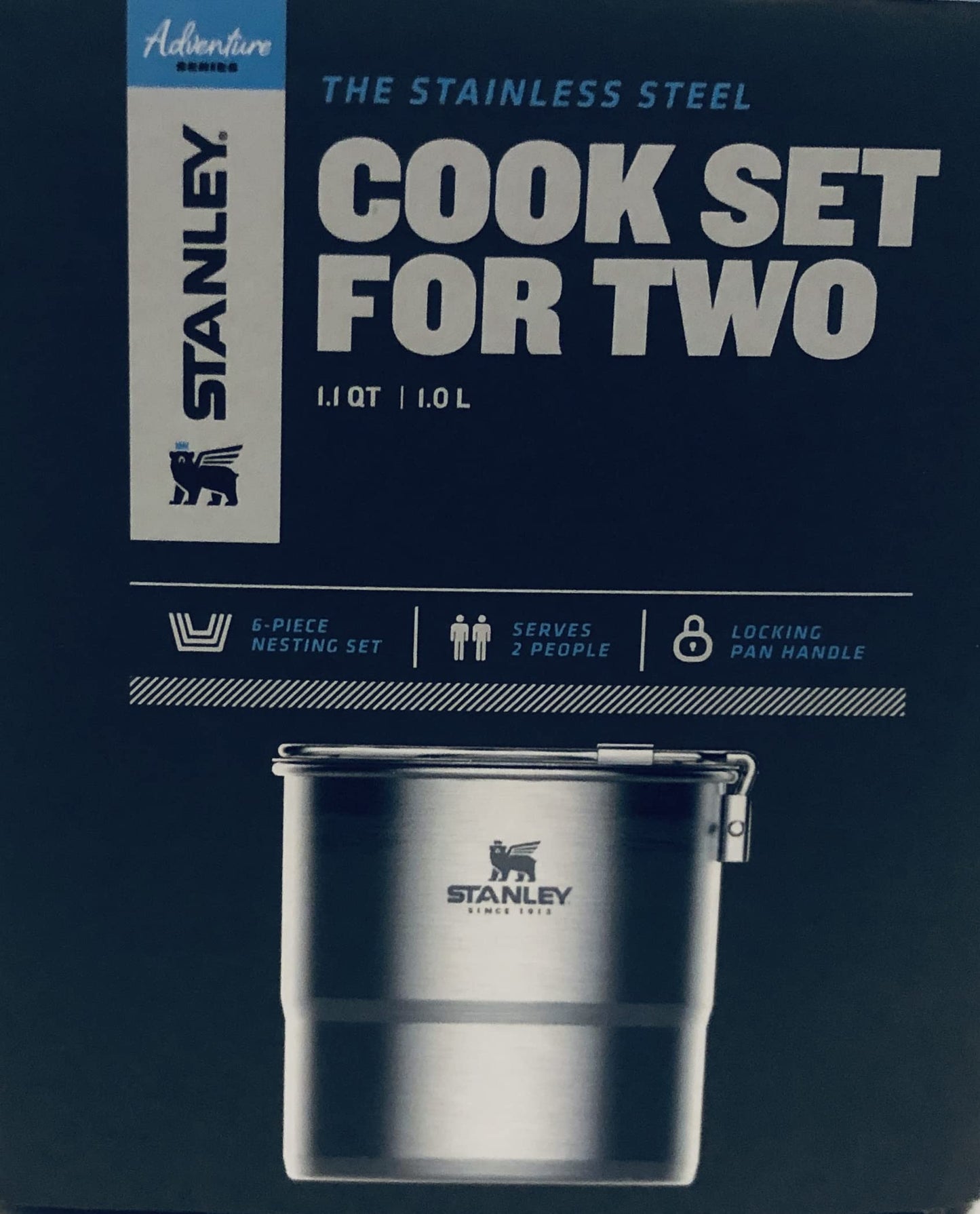 Stanley 10-09997-001 2인용 쿡 세트 스테인리스 스틸 1.1QT / 1.0L