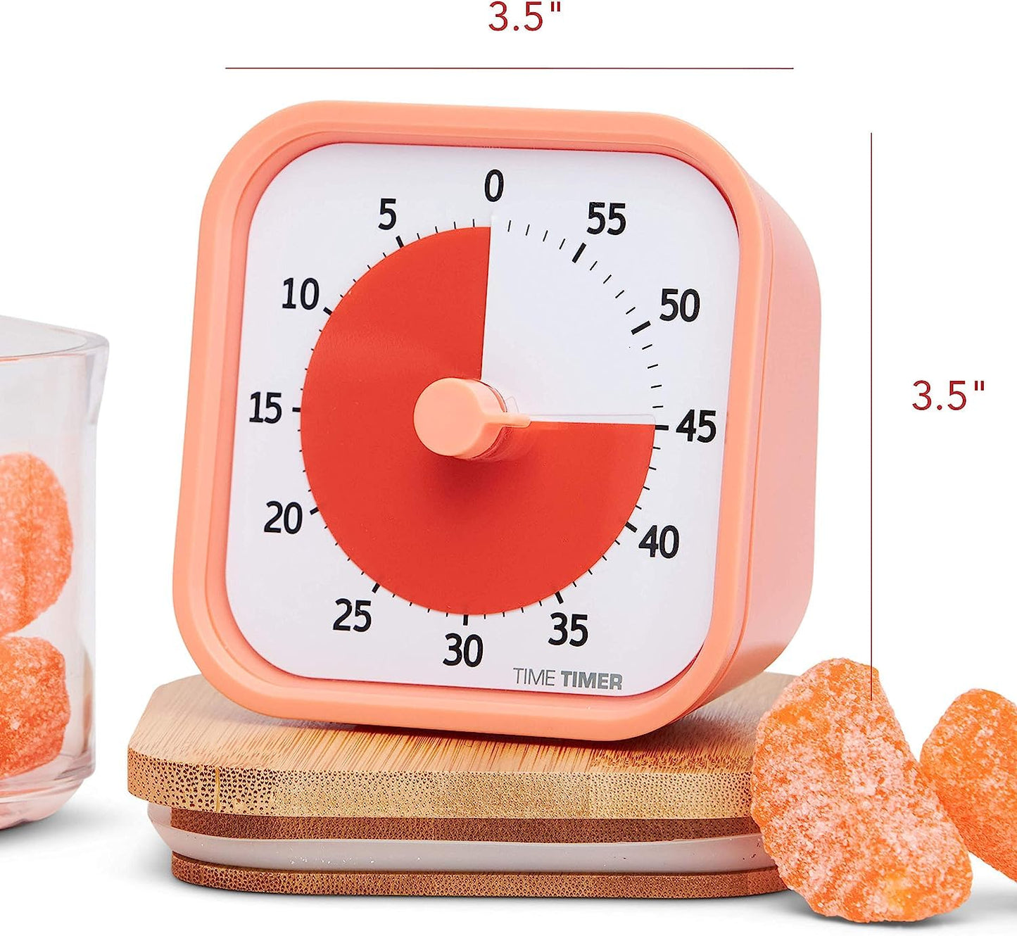 TIME TIMER Home MOD - 60 Minute Kids Visual Timer Home Edition - For Homeschool Supplies Study Tool, Timer for Kids Desk, Office Desk and Meetings with Silent Operation (Dreamsicle Orange)
