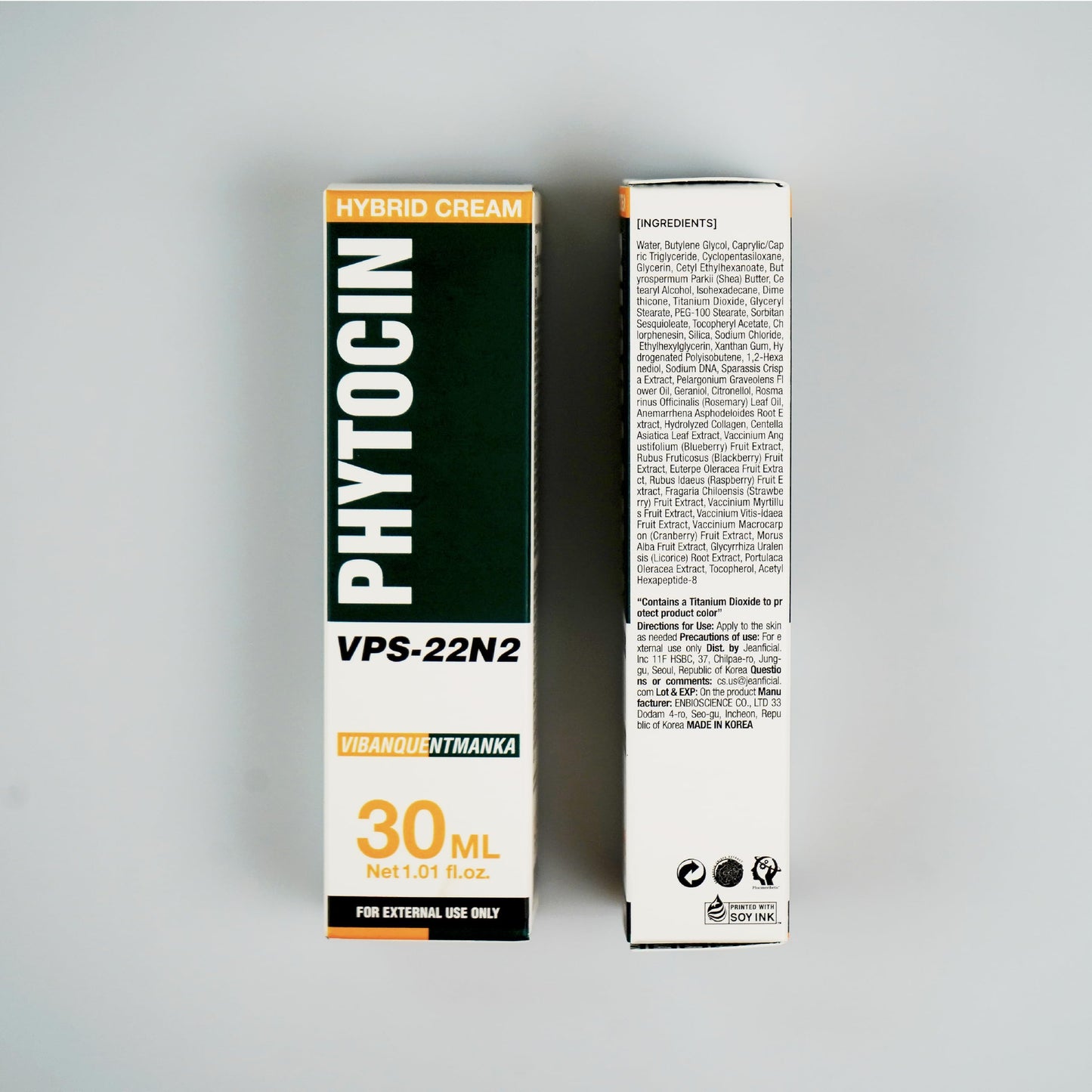 VQM - 피토신 크림, 보습 페이스 크림, 여드름이 생기기 쉬운 피부를 위한 한국 보습제, PDRN, 센텔라 아시아티카가 함유된 배리어 크림 및 주름 크림, 연어 크림, 30ml