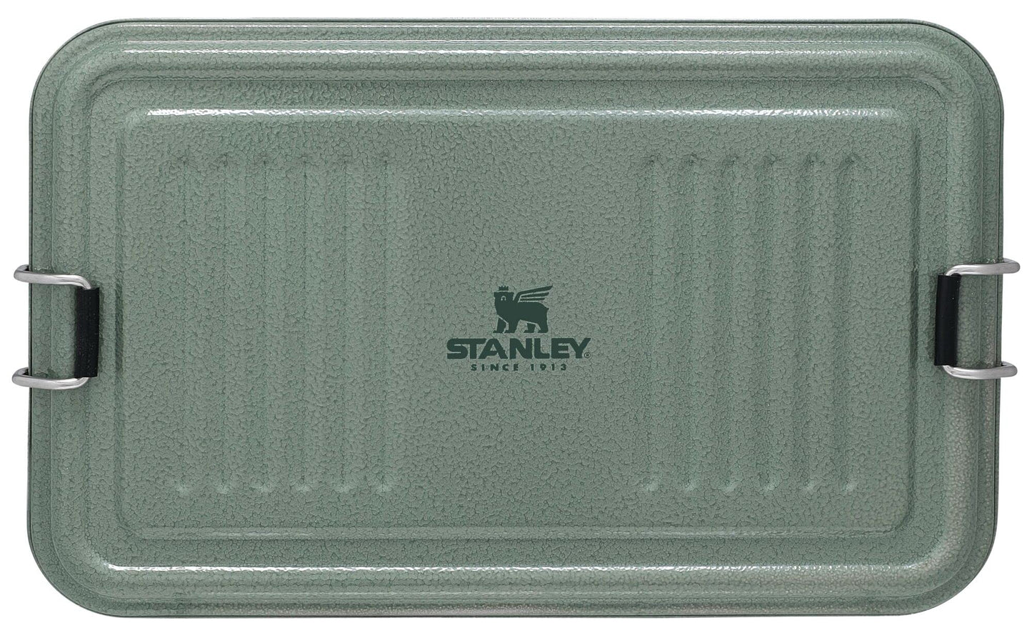 STANLEY Classic Legendary Useful Box 1.25qt | 금속 간식 및 도시락 상자 | 내구성 있는 스테인리스 스틸 여행용 식품 보관 용기 | 하이킹, 캠핑, 학교 또는 직장 | BPA 없음 | 해머톤 그린