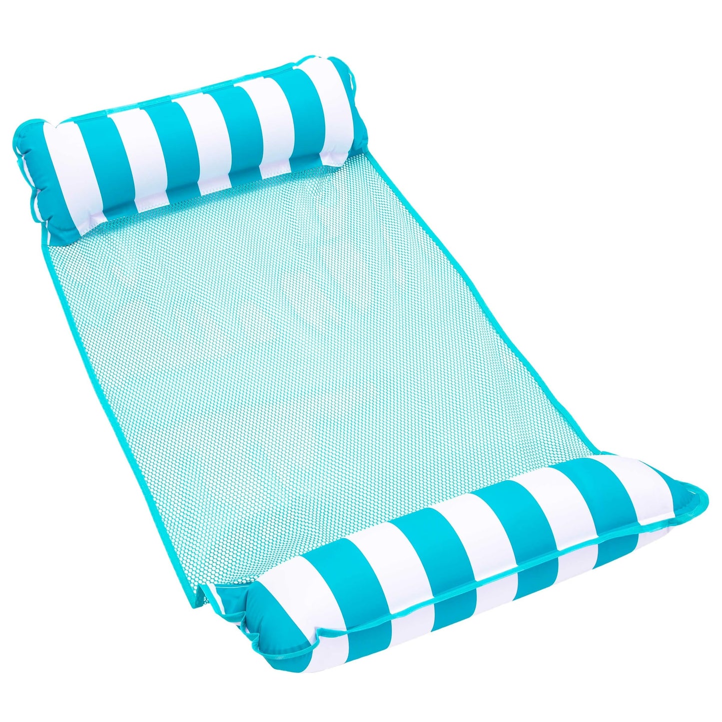 Aqua Original 4-in-1 Monterey Hammock Pool Float & Water Hammock – Multi-Purpose, Inflatable Pool Floats for Adults – Patented Thick, Non-Stick PVC Material – Light Blue