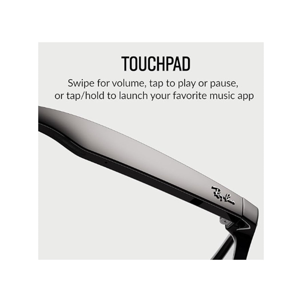 Ray-Ban Meta Glasses Wayfarer Shiny Black Clear – The Future of Style Meets Smart Tech