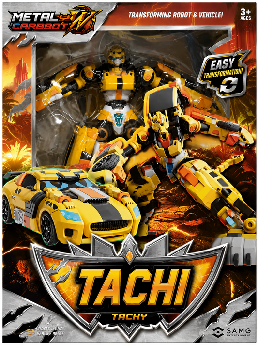 Metal Cardbot W Tachy Transforming Action Figure Adult Collectible 15+ SAMG
