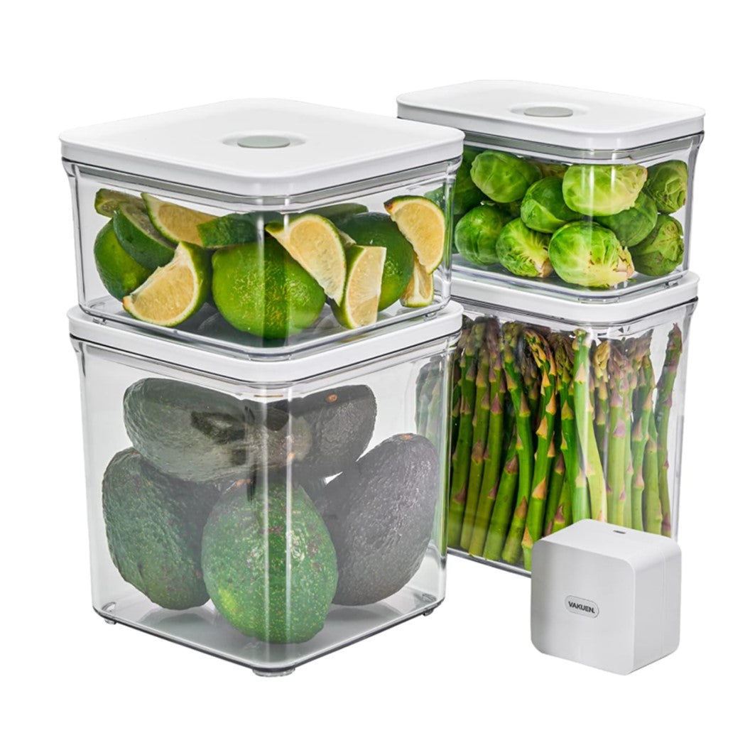 VAKUEN Premium Food Storage Containers 4P: Keep Your Food Fresh & Organized