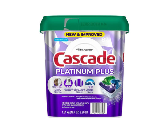 캐스케이드 플래티넘 플러스 식기세척기용 캡슐형 세제 82개