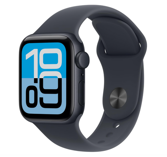 Apple Watch SE 3 [GPS 40mm] Smartwatch with Midnight Aluminum Case with Midnight Sport Band - S/M. Fitness and Sleep Trackers, Heart Rate Monitor, Always-On Display, Water Resistant