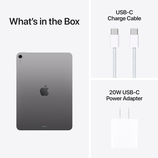 Apple iPad Air 11-inch with M3 chip Built for Apple Intelligence, Liquid Retina Display, 128GB, 12MP Front/Back Camera, Wi-Fi 6E, Touch ID, All-Day Battery Life — Space Gray