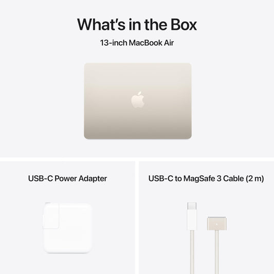 Apple 2025 MacBook Air 13-inch Laptop with M4 chip: Built for Apple Intelligence, 13.6-inch Liquid Retina Display, 16GB Unified Memory, 512GB SSD Storage, 12MP Center Stage Camera, Touch ID; Starlight