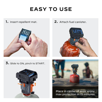 Thermacell Mosquito Backpacker Repeller, Gen 2.0 with 16 Hours of Repellent; 15 Foot Zone of Mosquito Protection; Long Lasting, Deet Free Bug Spray Alternative, Scent Free