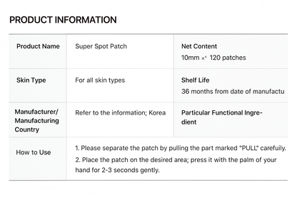 Shupong Spot Patch 120pcs: The Tiny Shield That Protects Your Skin Acne Pimple Patch