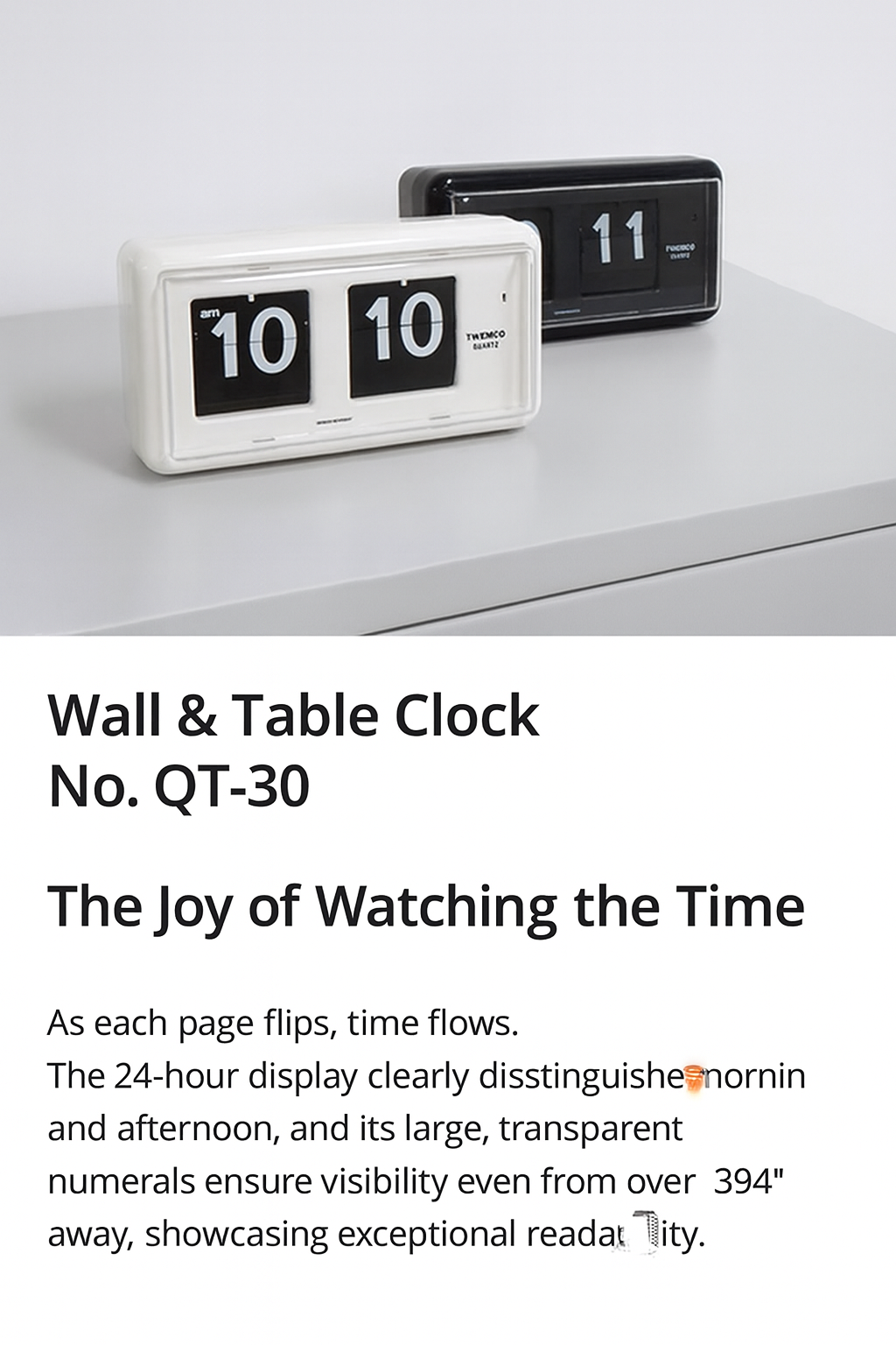 TWEMCO QT-30 : The Ultimate Retro Flip Clock for Desk & Wall Use
