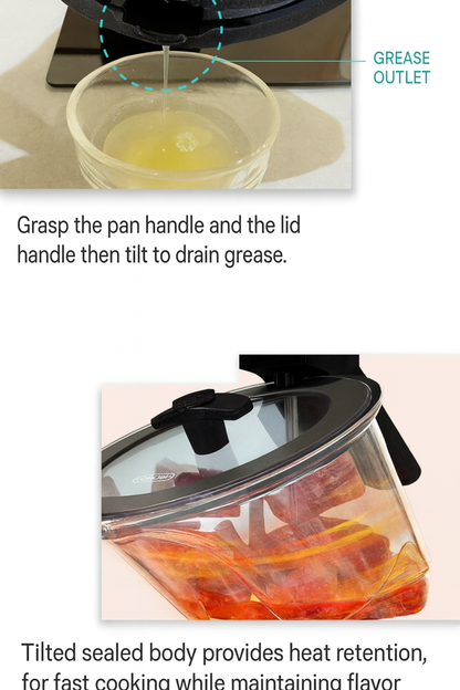 Vitalplant Rollpan Original Auto Rotating Cooking Pot  Oven BBQ Korea--milk